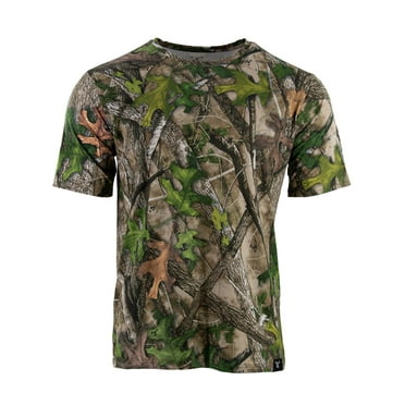 TrueTimber Men's Short Sleeve Tee 4-way stretch fabric Fade Resistant, Quick drying material, Green, XL