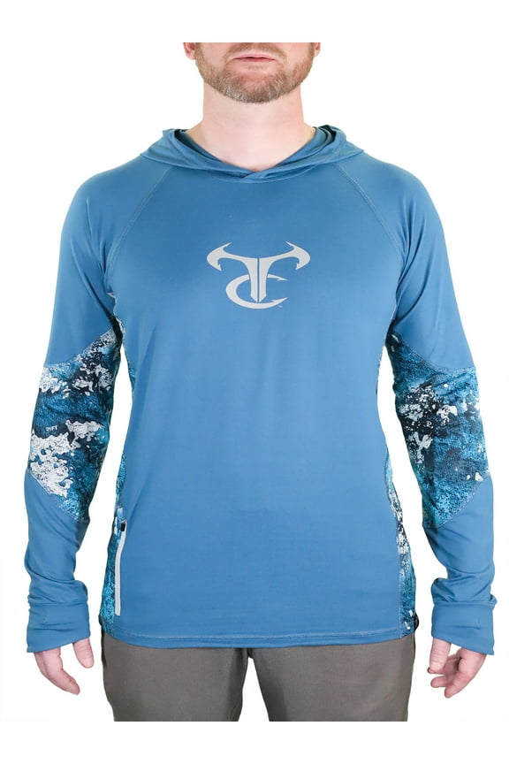 Mens Ragewater Performance Fishing Hoodie- Stellar/Rift, 2XL