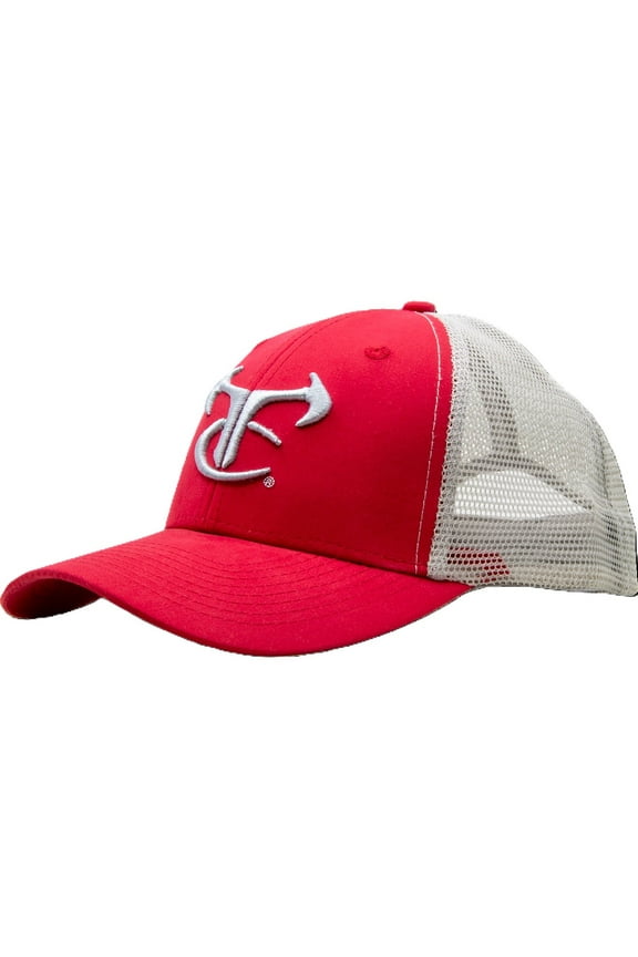 Red Mesh Back Logo Cap