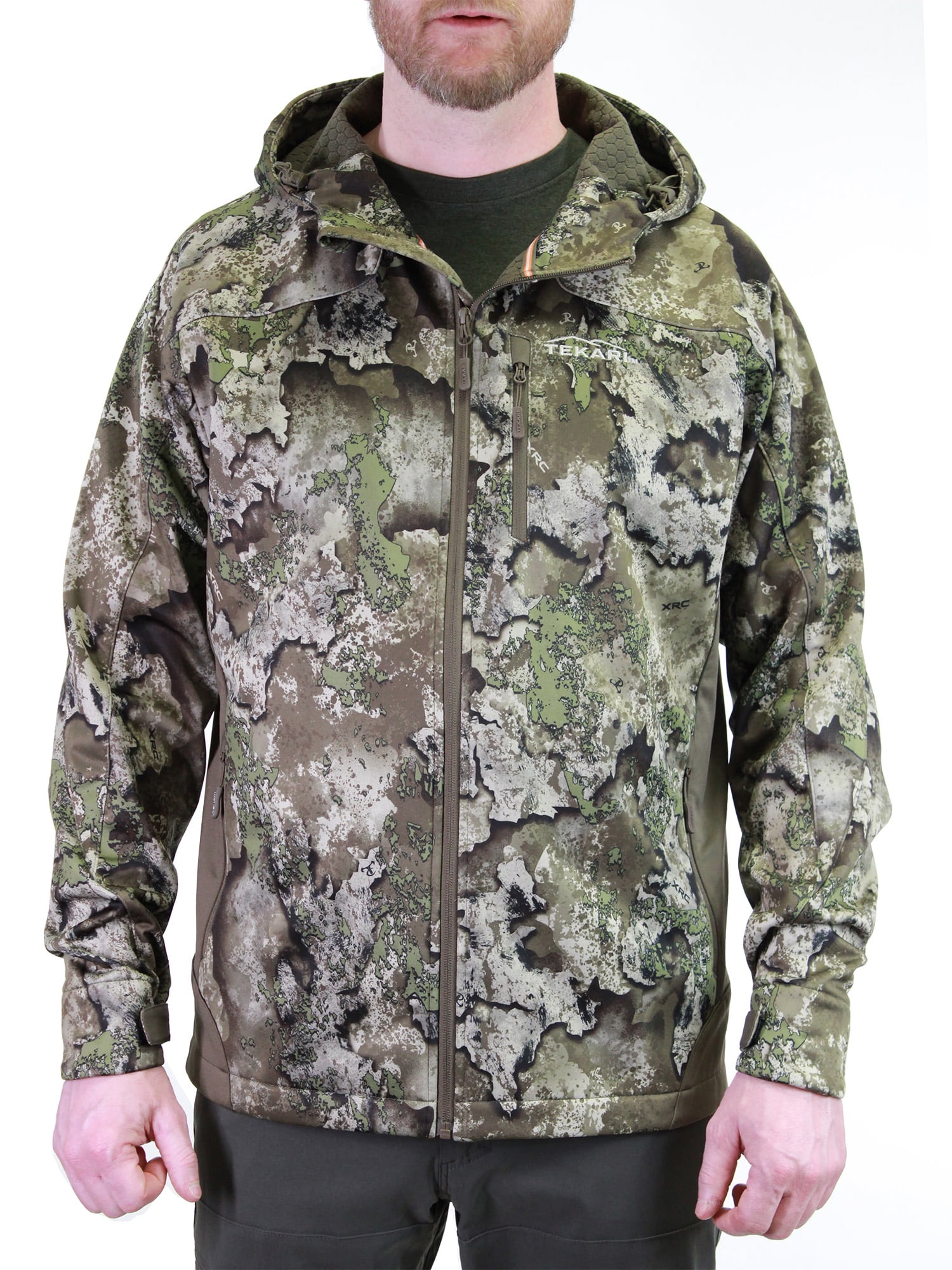 TrueTimber Tekari StrideFlex Full Zip Hooded Jacket - XRC Camo, 3XL, Adult Unisex, Multicolor