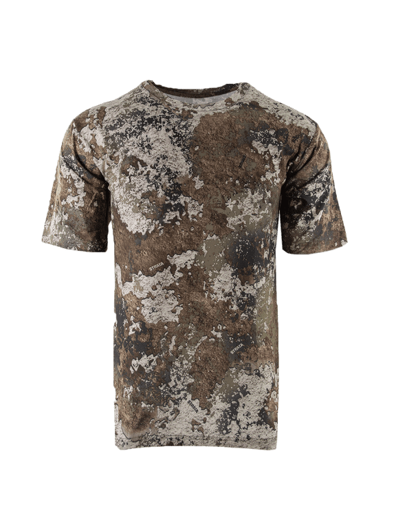 Youth Performance Camo Hunting Shirt – Unisex, Short Sleeve in Strata Pattern, Moisture-Wicking, Anti-Odor