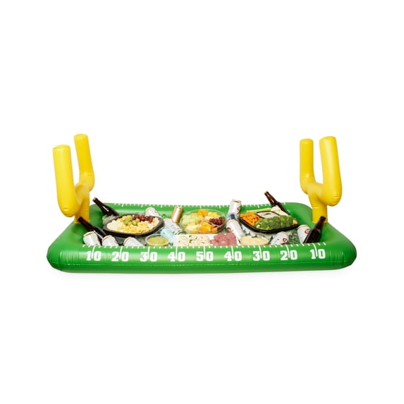 TrueZoo Football Inflatable Cooler Bar, Floating Drink Holder, Pool Party