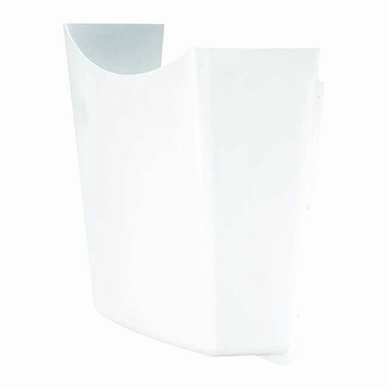 Lavatory Shield, PVC, White, 20 in H x 16 in W x 6-10 in D, 3/32 in Nominal Wall 82202