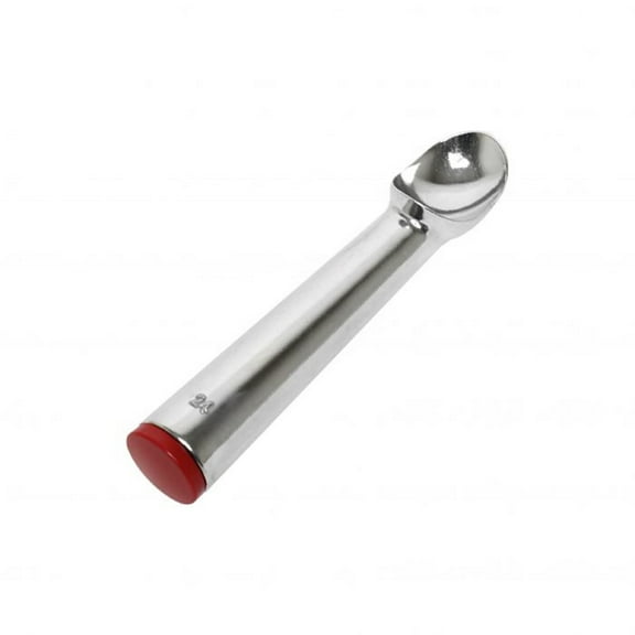 Truecraftware 1 1/2 oz. Heavy Duty Aluminum Ice Cream Scoop / Dipper, Red Color, with Antifreeze Solution filled-in
