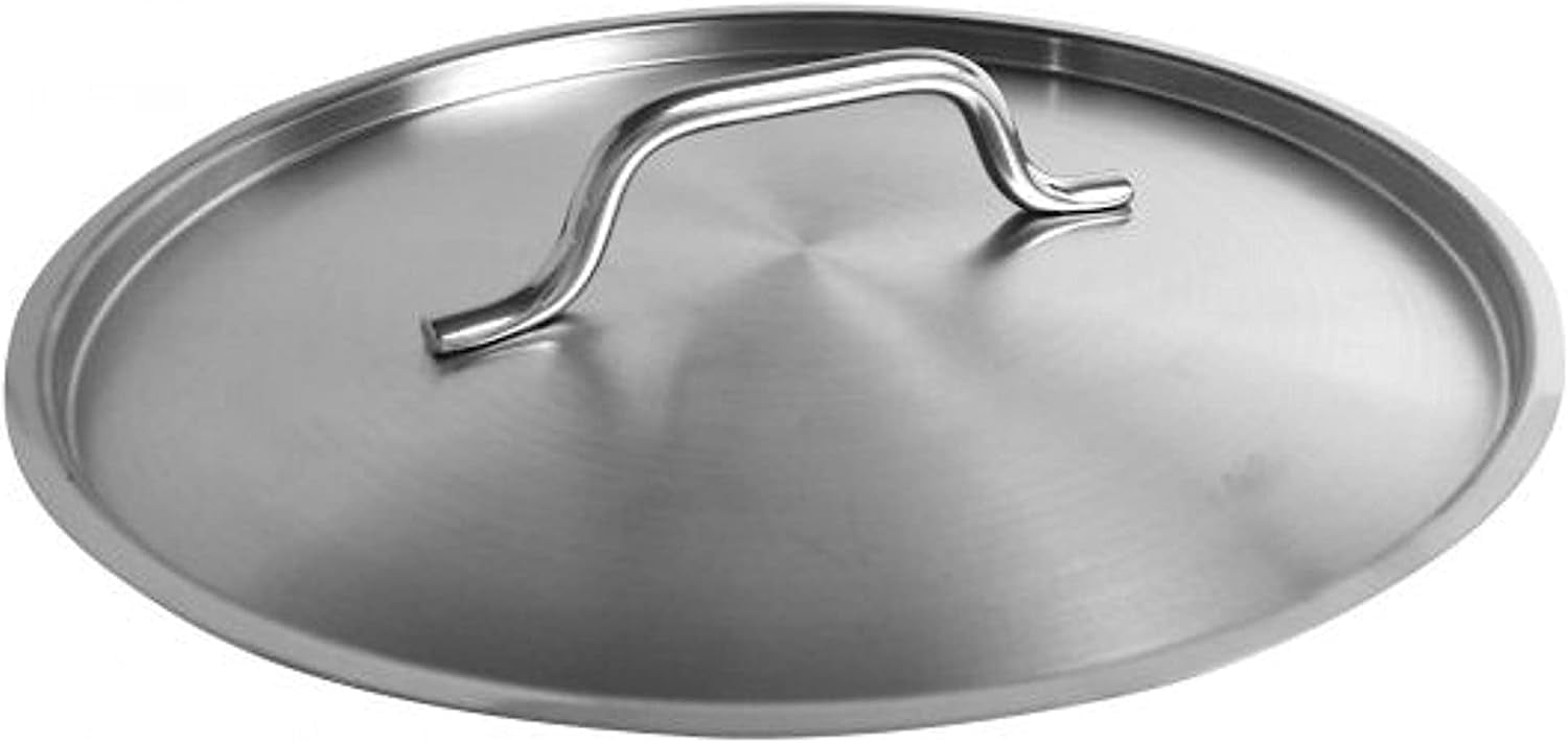 Truecraftware – 12 qt. Stainless Steel Stock Pot Lid - Heavy Duty Stock Pot Cover Stew Pot Simmering Pot Soup Pot Lid Oven Safe & NSF Certified