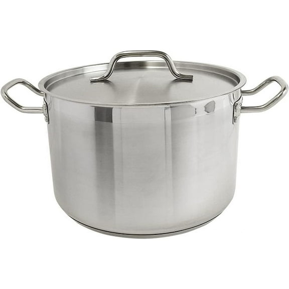 Truecraftware 12 qt. Stainless Steel Stock Pot with Lid - Large Stock Pot Stew Pot Simmering Pot Soup Pot with Lid Oven Safe & Induction Ready NSF