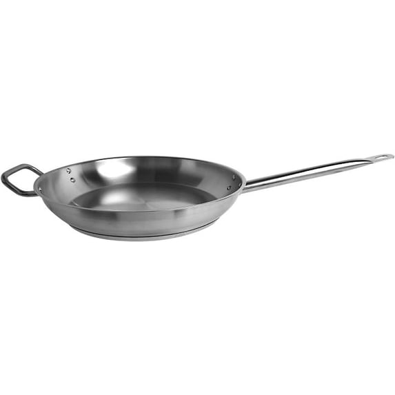 Truecraftware – 14” Stainless Steel Frying Pan with Encapsulated Base and Welded Hollow Handle - Fry Pan Egg Pan Omelet Pans Oven Safe & Induction Ready