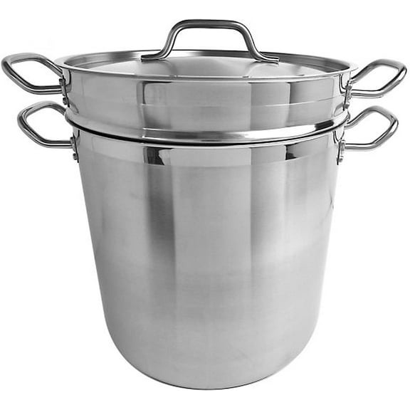 Truecraftware – 20 qt. Stainless Steel 3 pc Double Boiler Set- for Melting Chocolate Candy Butter and Cheese Dishwasher & Oven Safe