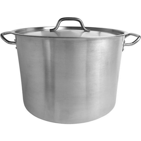 Truecraftware 40 qt. Stainless Steel Stock Pot with Lid - Large Stock Pot Stew Pot Simmering Pot Soup Pot with Lid Oven Safe & Induction Ready NSF
