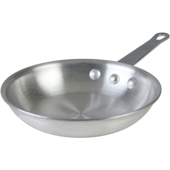 Truecraftware 7 Aluminum Frying Pan with Plated Iron Riveted Handle- Egg Pan Omelet Pans Professional Cookware Commercial Grade Mirror-Finish