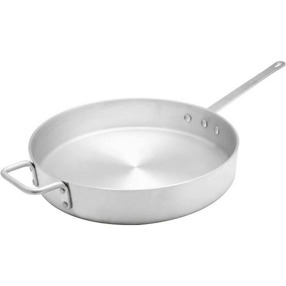 Truecraftware – 7 qt. Professional Aluminum Sauté Pan for Home and Restaurant, 3.5mm Thickness, NSF Certified, Dishwasher Safe, Cookware