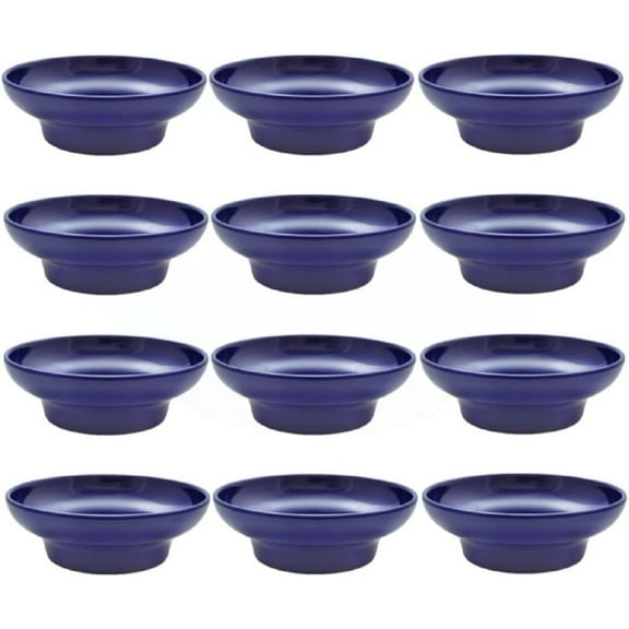 Truecraftware Set of 12- Salsa Dish 8 oz. Cobalt Blue Color Melamine - Perfect for Salsa Guacamole Cheese Condiments & Dipping Sauces