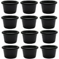 thumbnail image 1 of Truecraftware – Set of 12- Smooth Ramekin 1-3/4 oz. Black Color Melamine -  Individual Condiments Ramekins Portion Dipping Sauce, 1 of 5