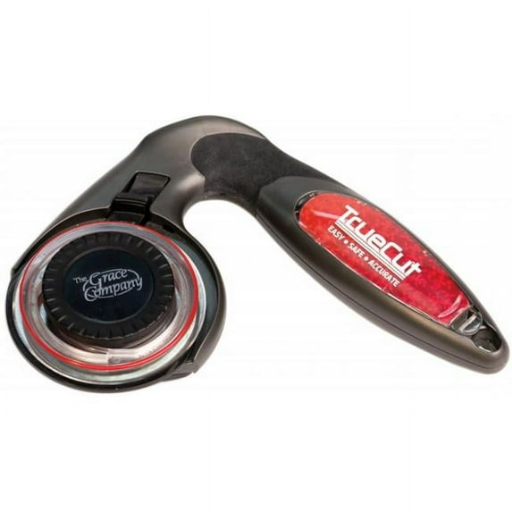 Truecut My Comfort Rotary Cutter - 60Mm Ergonomic Rotary Cutter With Track & Guide System For Truecut Rulers - Truecut 60Mm Ergonomic My Comfort Rotary Cutter From The Grace Company