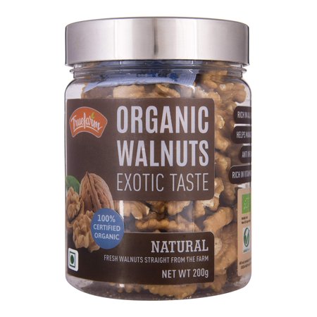 Truefarm - Organic Walnuts 200G | Rich Source Of Protein & Fiber | Natural Walnuts Without Shell | Manganese Rich Akhrot | Walnuts In Fresh | Dry Frui