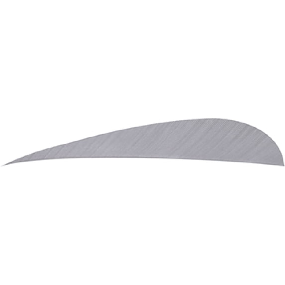 Trueflight Parabolic Feathers Grey 4 Inch Rw 100 Pack