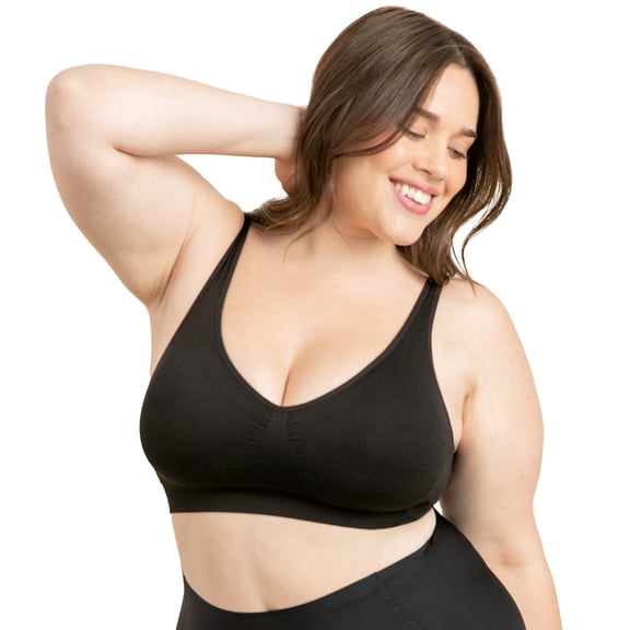 Truekind Comfort Throw-On Wireless Bra for Women – Seamless Pull-On Bra with Wide Straps & No Hooks for Everyday Comfort, Sizes S to 4XL
