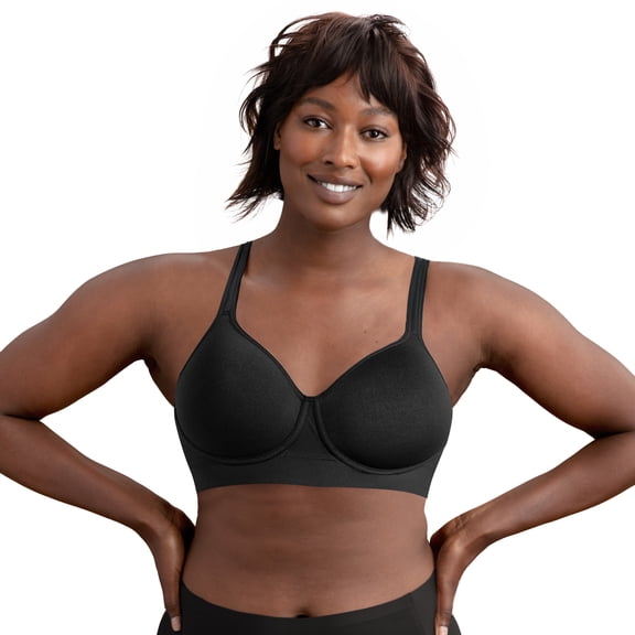 Truekind Comfort Smoothing T-Shirt Bra – Women’s Wireless Bra with Built-In Lift Technology and Seamless Molded Cups, Sizes S to 4XL