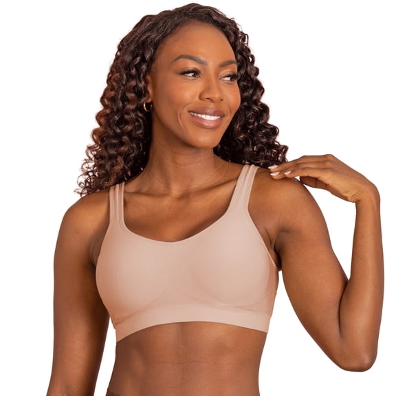 Truekind Comfort Everyday Wireless Shaping Bra – Women's Wire-Free Bra, Full-Coverage Cups, Sizes S to 4XL