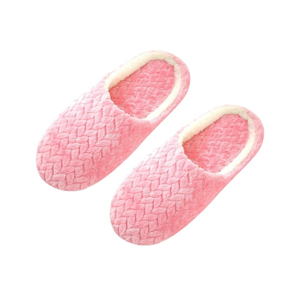 Truelife Closed Toe House Slippers, Lightweight Soft Cozy Home Slippers for Unisex Slip On, Comfy Washable Cotton Bedroom Slippers Size 5.5-9