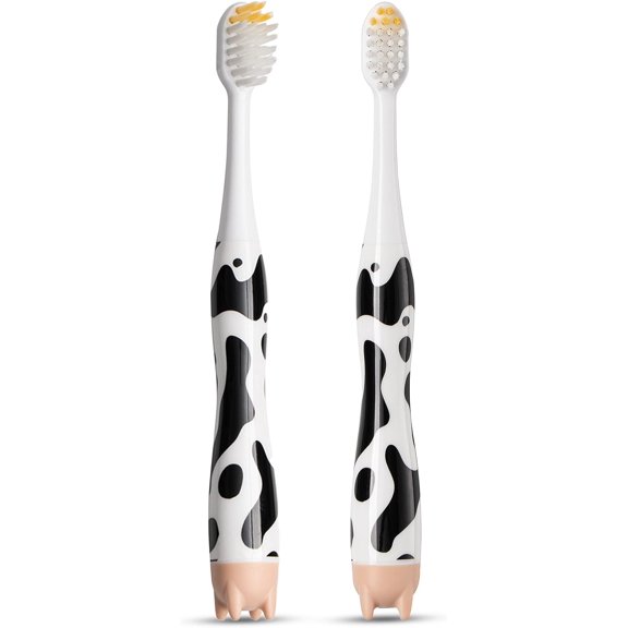 Trueocity Safari Kids Cow Design Child Toothbrush Extra Soft Bristle (Pack of 2)