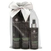 Trueplex Bamboo Miracle Vegan Smooth & Repair Shampoo & Conditioner, 10.1 oz, Plus All In One Leave In Treatment 6 oz, Holiday Collection Trio