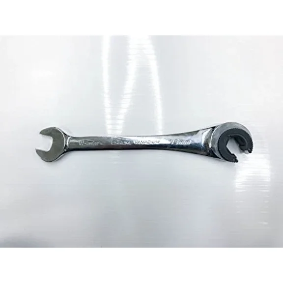 Truepower Oil Hose Ratcheting Wrench 8Mm-19Mm, Double Open Ended (15Mm)