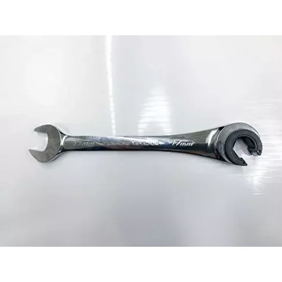 Truepower Oil Hose Ratcheting Wrench 8Mm-19Mm, Double Open Ended (17Mm)