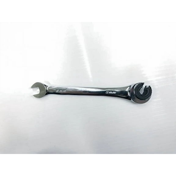 Truepower Oil Hose Ratcheting Wrench 9Mm, Double Open Ended