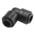 thumbnail image 1 of Trueseal Push-Fit Elbow Fitting, 1/2 in Tube Size, PVDF, Black FB8EU8-HBLK, 1 of 1