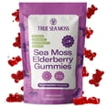 thumbnail image 1 of TrueSeaMoss Sea Moss Elderberry Gummies – Immune Support, Energy Boost, Skin & Hair Health, Detox with Magnesium, Burdock Root & Bladderwrack – 60 Vegan Gummies, 1 of 6