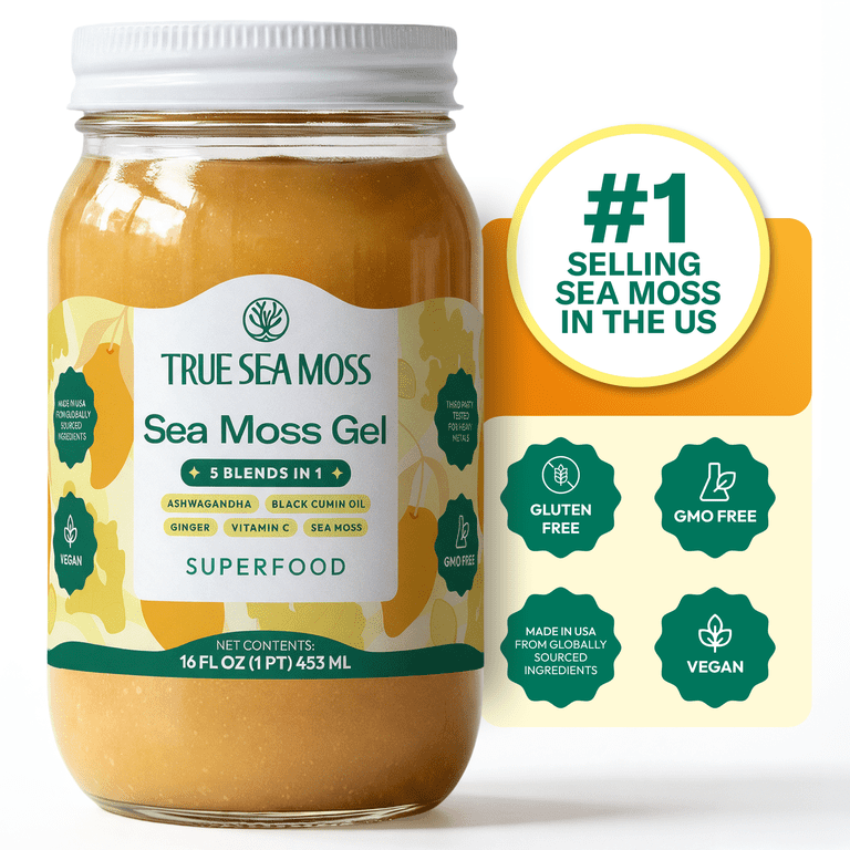 True Sea Moss, Irish Sea Moss Gel, Wildcrafted, 16 Fl oz - Walmart.com