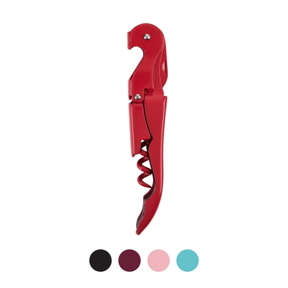 Truetap Full Red Corkscrew Wine Opener with Foil Cutter, Wine Bottle Opener