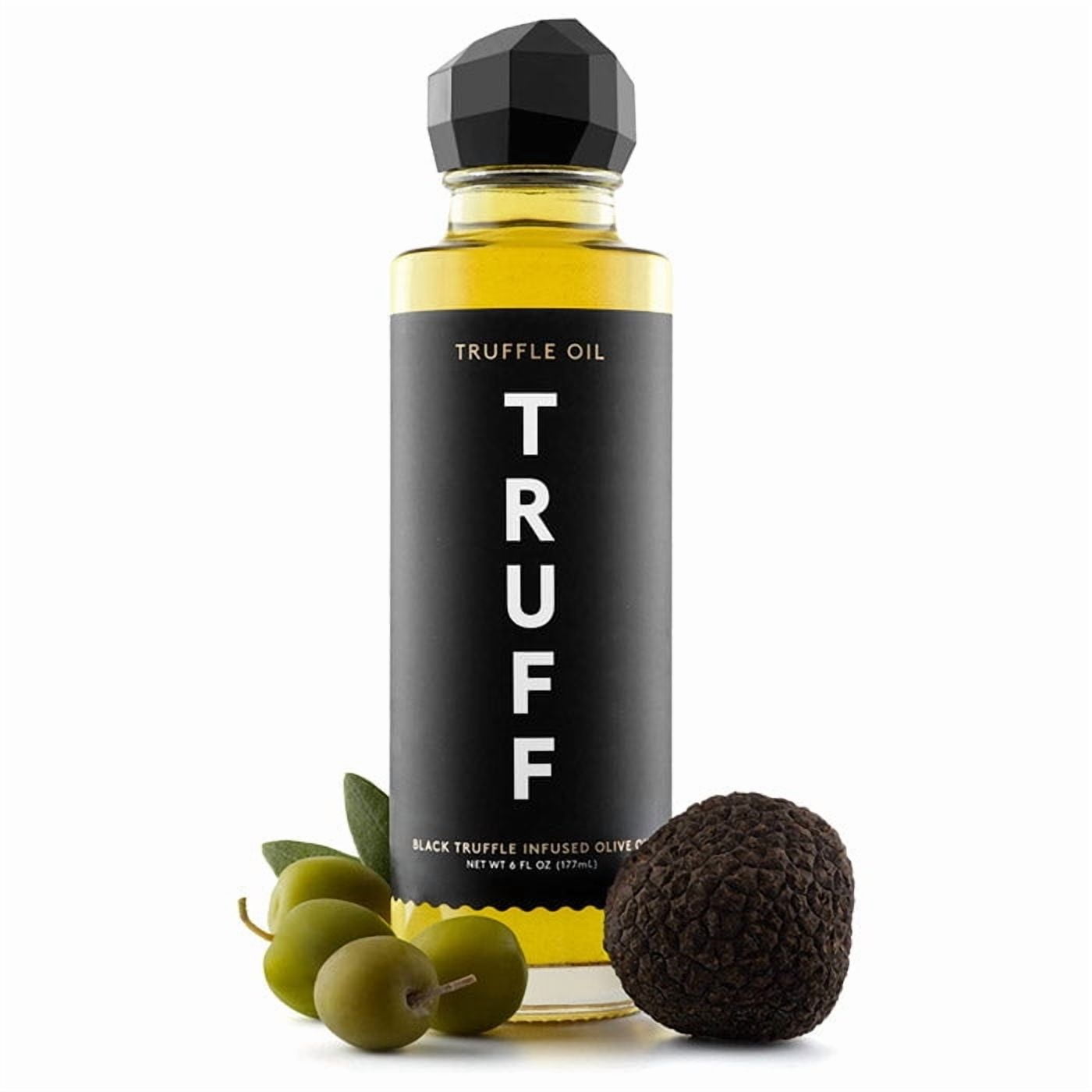 TRUFF Black Truffle Oil - Black Truffle Infused Olive Oil - Gourmet Dressing, Seasoning, Marinade, or Drizzle, Non-GMO, Gluten-Free, 5.6 fl.oz
