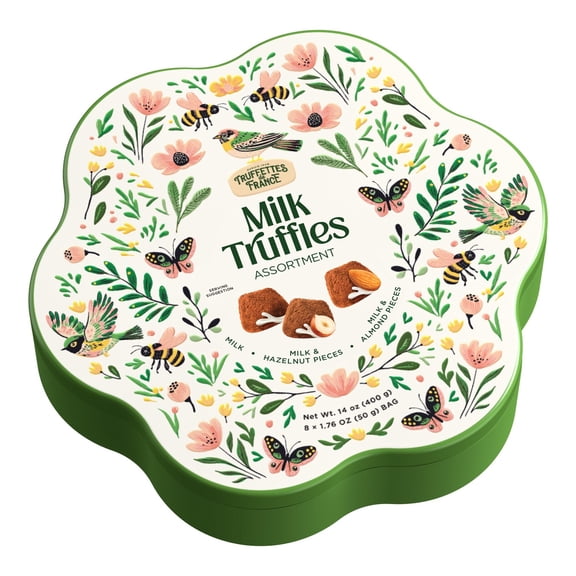 Truffettes de France Milk Chocolate Truffles Spring Assortment Tin 14 oz (400 g)