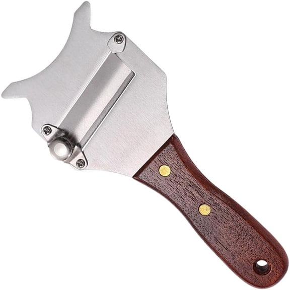 Truffle Cheese Slicer,Stainless Steel Slicer for Truffle with Adjustable Sharp Blade and Non-Slip Wooden Handle Multifunction Cooking Tool Cheese Cutter for Chocolate Vegetable Garlic Mushrooms Fruit