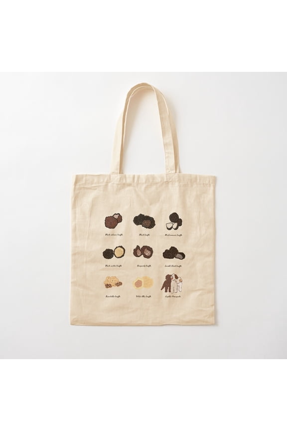 Truffle Hunter Canvas Tote Bags, Reusable Shopping Bag