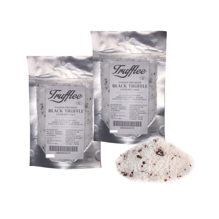 Truffle Salt - Mouthwatering Topping - Black Truffles & Kosher Sea Salt Perfectly Blended - Highly Rated - 4 oz total, Approx. 96 Servings