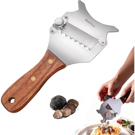 Truffle Shaver/Slicer, Truffle Knife Adjustable - Stainless Steel Blade & Rosewood Handle | Premium Cheese, Chocolate, Mushroom Cutter for Home Chefs & Professional Kitchens