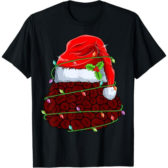 Truffle Wearing Santa Hat Xmas Truffle Lover Christmas T-Shirt men and women can wear, black, white, gifts