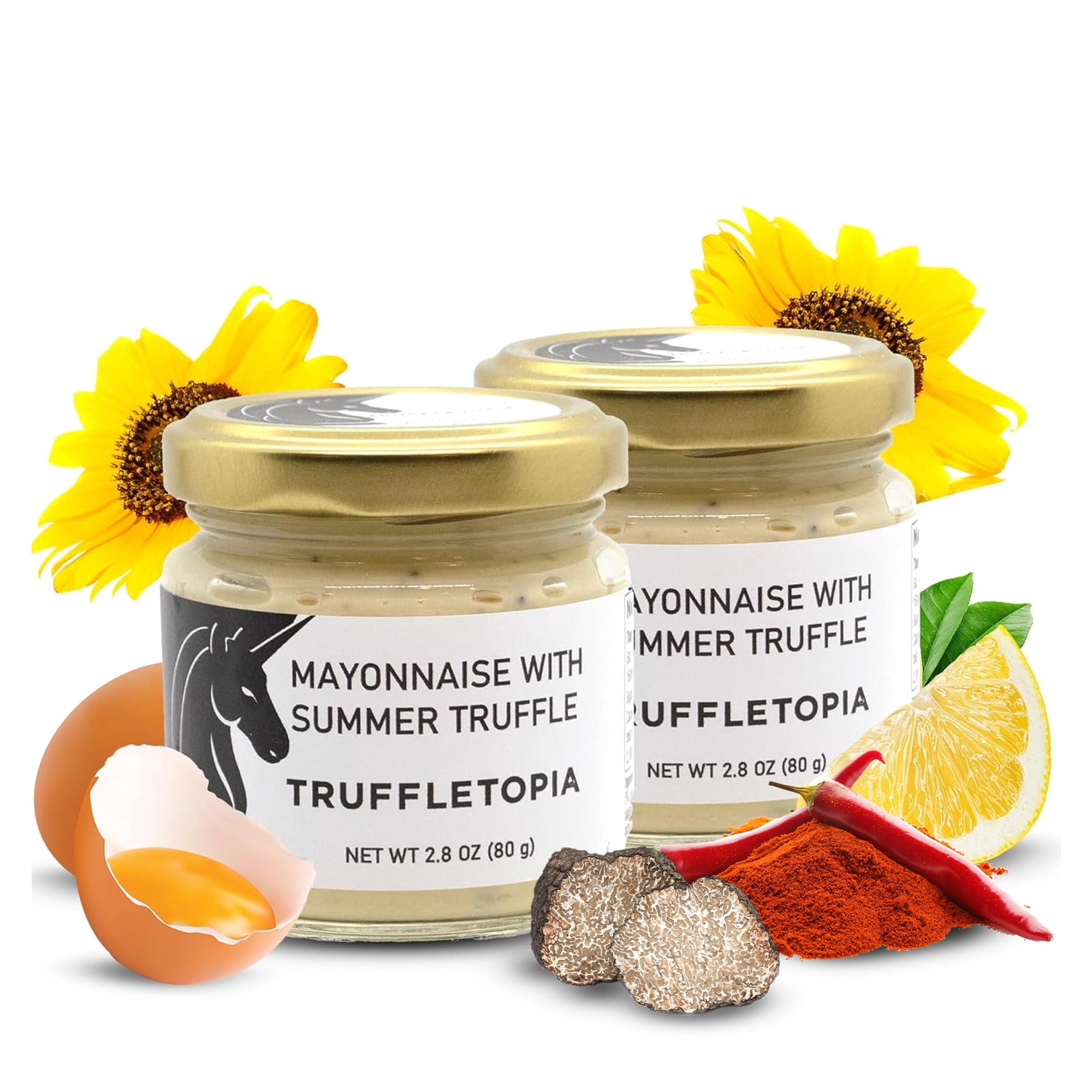 Truffletopia | Mayonnaise with Summer Truffle | 2 Pack, 2.8 oz Each