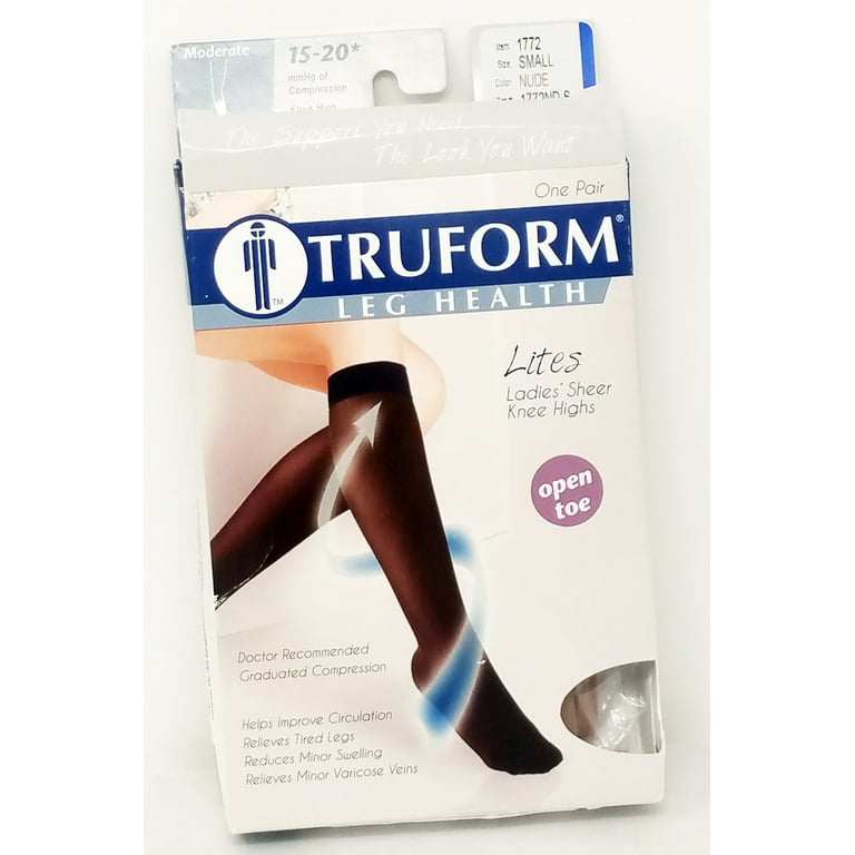 Truform 1772, Women's Compression Stockings, Sheer, Knee High