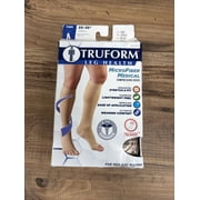 Truform Below Knee Open Toe Stockings, 20-30 mmHg, Large, Beige