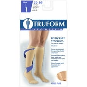 Truform Compression Stockings, Unisex, Knee High, Closed Toe, 20-30 mmHg, Beige, 3X-Large