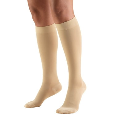 Truform Compression Stockings, Unisex, Knee High, Closed Toe, 20-30 mmHg, Beige, Small