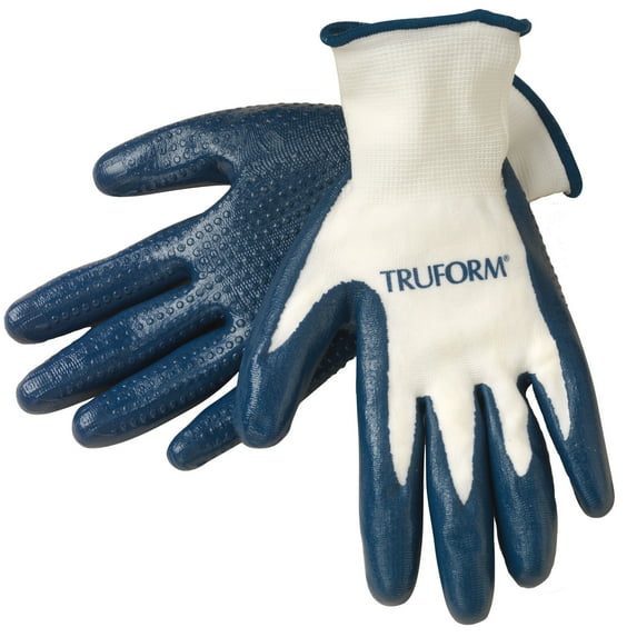 Truform Donning Gloves, White / Blue, Large