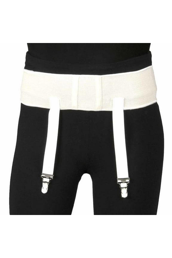 Garter Belt for Compression Stockings, White, X-Large