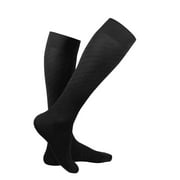 Truform Knee High Travel Sock, 15-20 mmHg, Black, Medium