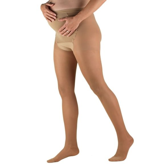 Truform Maternity Pantyhose, Sheer: 15-20 mmHg, Beige, Tall