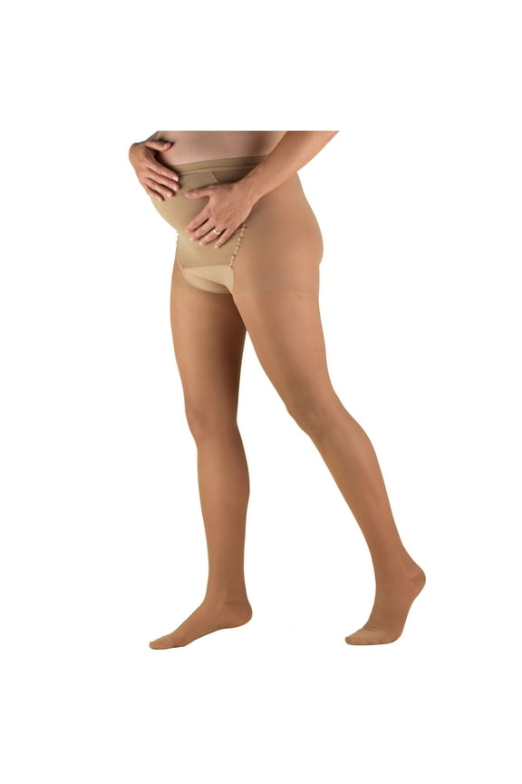 Maternity Pantyhose, Sheer: 15-20 mmHg, Warm Beige, Medium